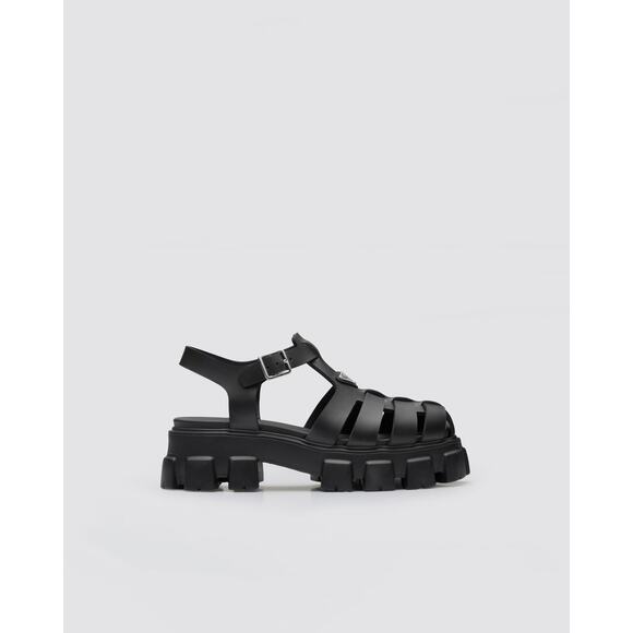 Prada Monolith Rubber Fisherman Sandals - IT 37 - Picture 2 of 6
